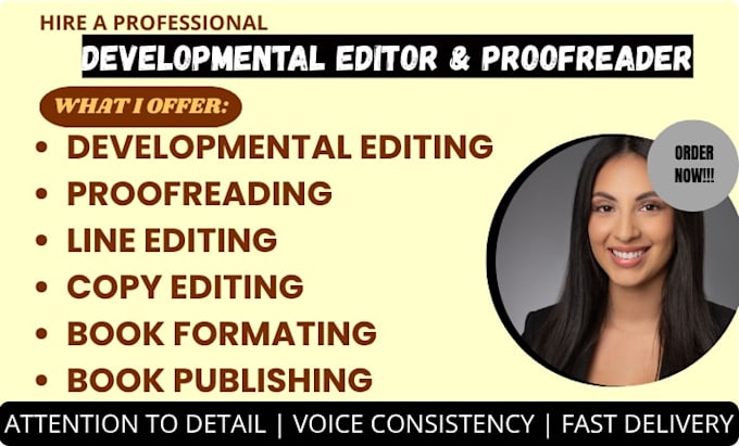 be your developmental editor, line editor and proofreader for your manuscript