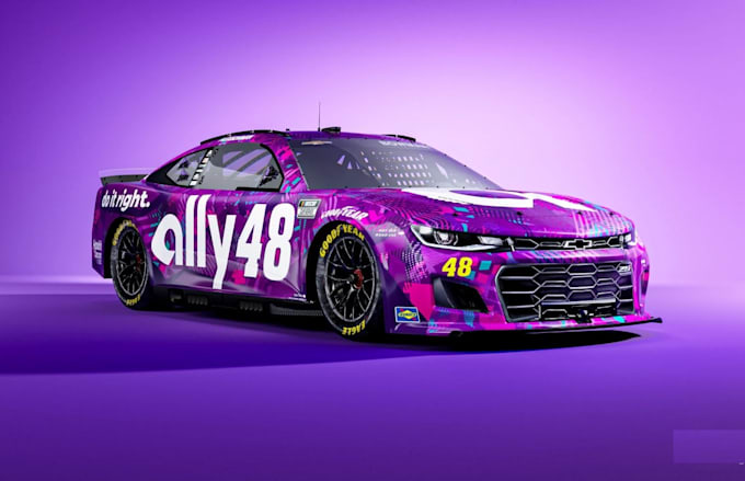 create racing nascar livery design and cgi
