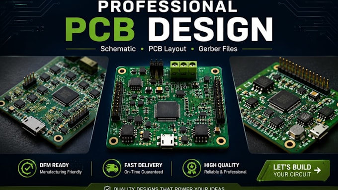 do custom pcb design, schematic pcb design and expert multi layer pcb layout