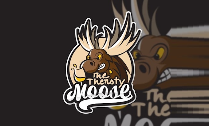 design best quality super thirsty moose logo