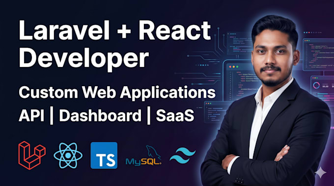 develop laravel web application with react js frontend
