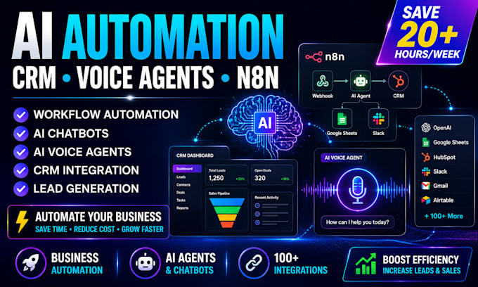 claw n8n ai automation CRM workflow setup ai voice agent chatbot setup