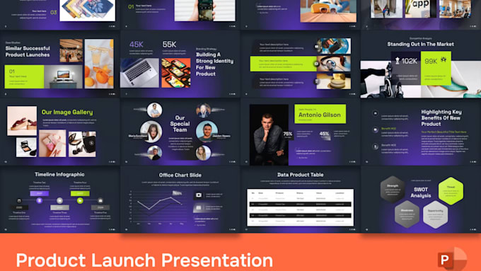 design a product demo and launch presentation deck