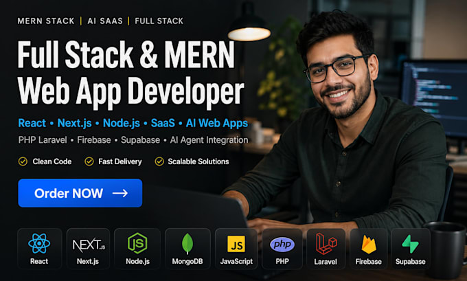 mern stack developer full stack saas web app react ai website software developer