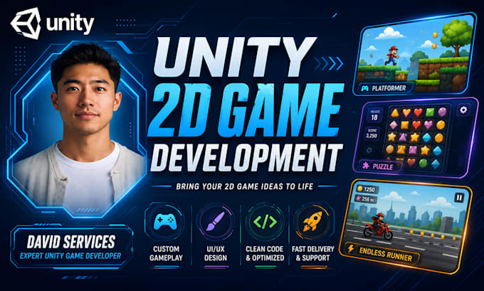 develop your 2d unity game for pc, mobile, or webgl
