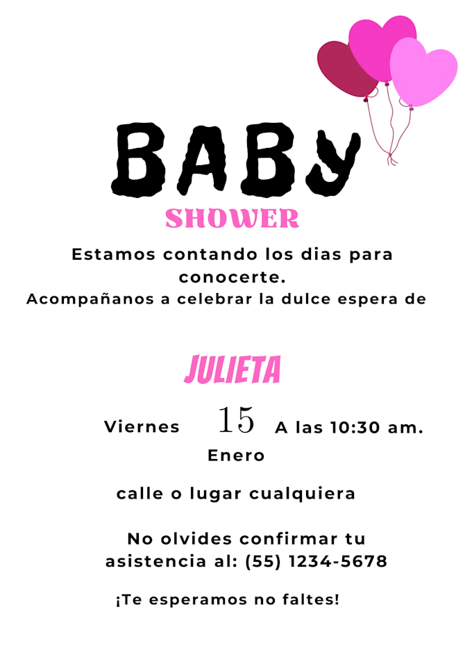 design cute baby shower invitation template