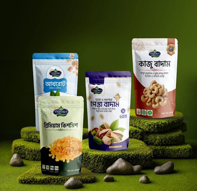 design food label design and pouch packaging design