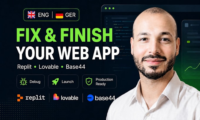 develop or fix bugs in your vibe coded replit, lovable, base44 app or web