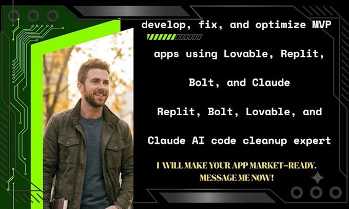 fix, optimize, complete your lovable, bolt new, replit, and claude ai mvp apps