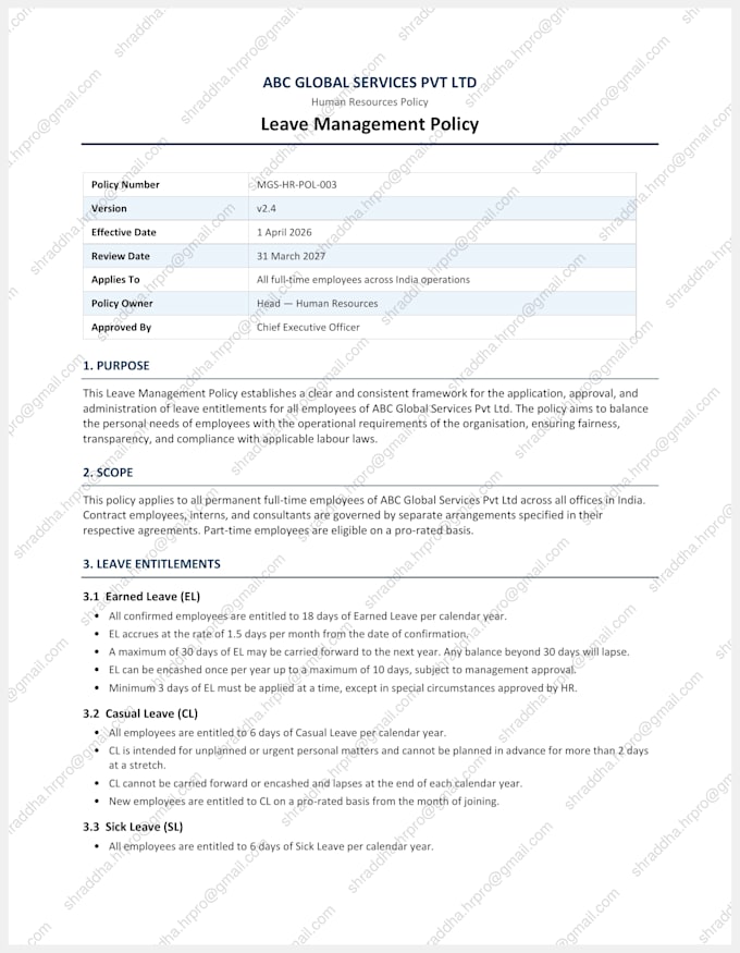 create HR sops, policies, employee handbooks and process documentation