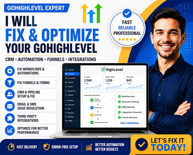 fix broken gohighlevel workflows, CRM automation issues