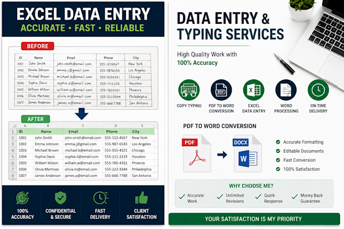 do fast and accurate data entry, copy typing