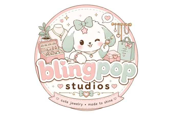 design a cute kawaii cartoon logo