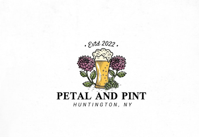 create handcrafted vintage badge and round logo