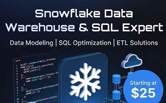 build snowflake data warehouse sql scripts and data models