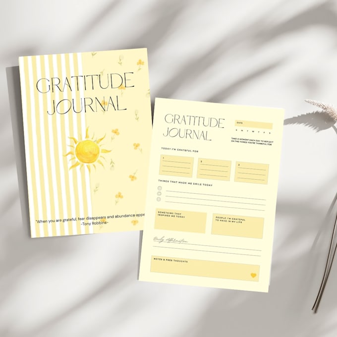 create a beautiful printable gratitude journal
