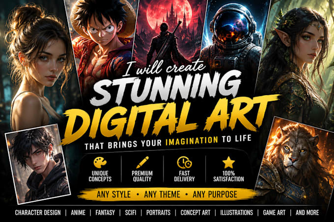 create custom digital art and illustrations
