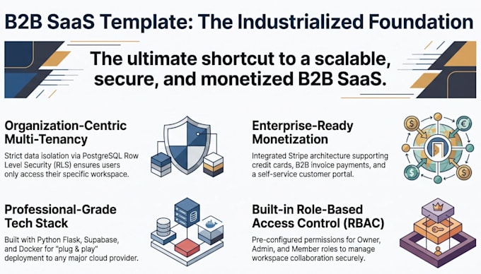 build a scalable b2b saas starter kit with python flask, supabase and stripe