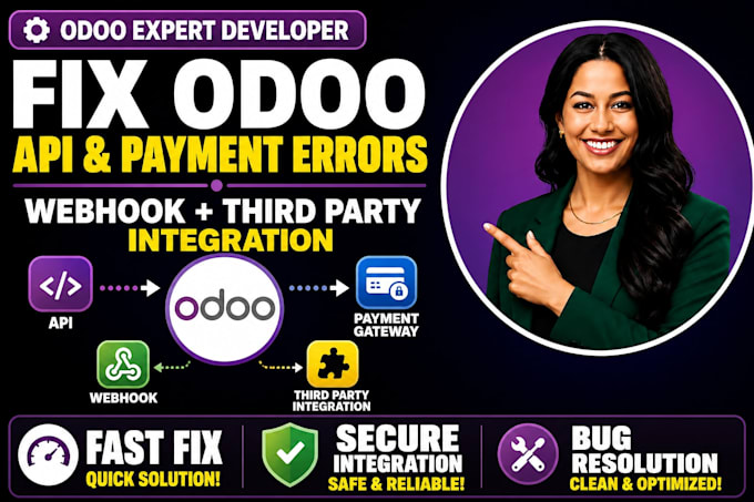 fix odoo payment gateway, API errors webhook and third party integrations