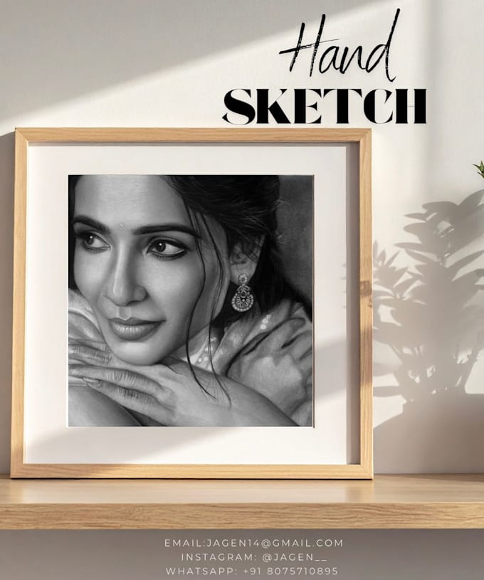 hand draw custom portrait