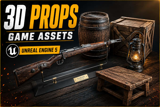 create game ready 3d props and assets