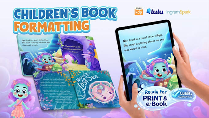 do professional children book formatting for amazon KDP