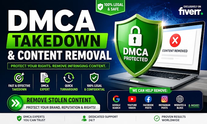 do dmca takedown to remove leaked and infringing content