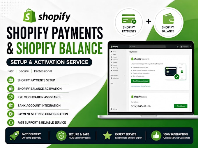 set up shopify payments, shopify balance, and payment gateway