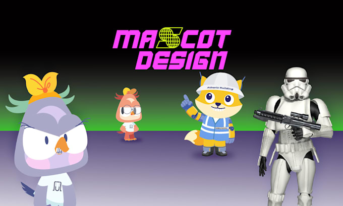 2d or 3d mascot design, for brand needs