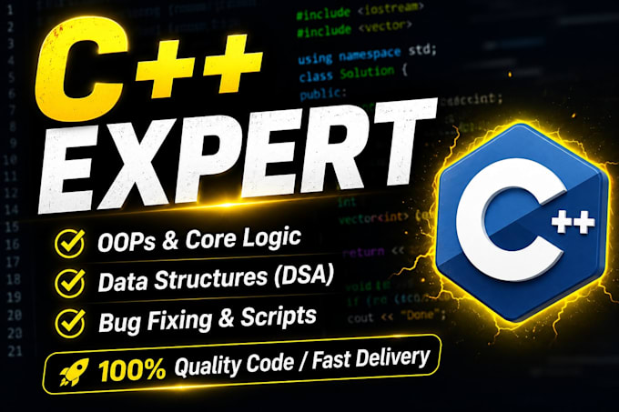 do expert cpp programming, oops tasks, and dsa coding