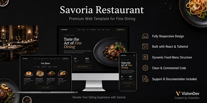 create a luxury restaurant website