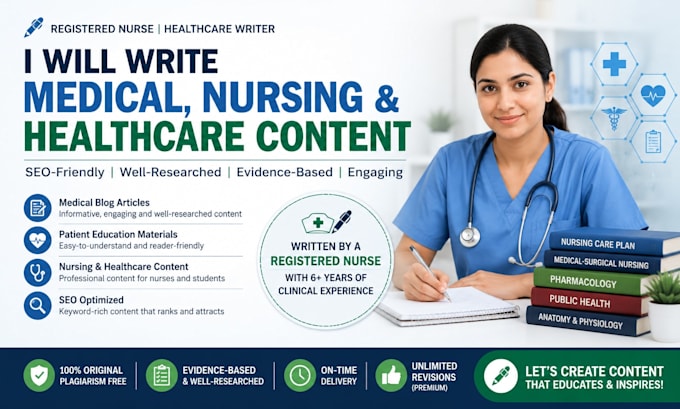 write SEO healthcare, medical, nursing and wellness content