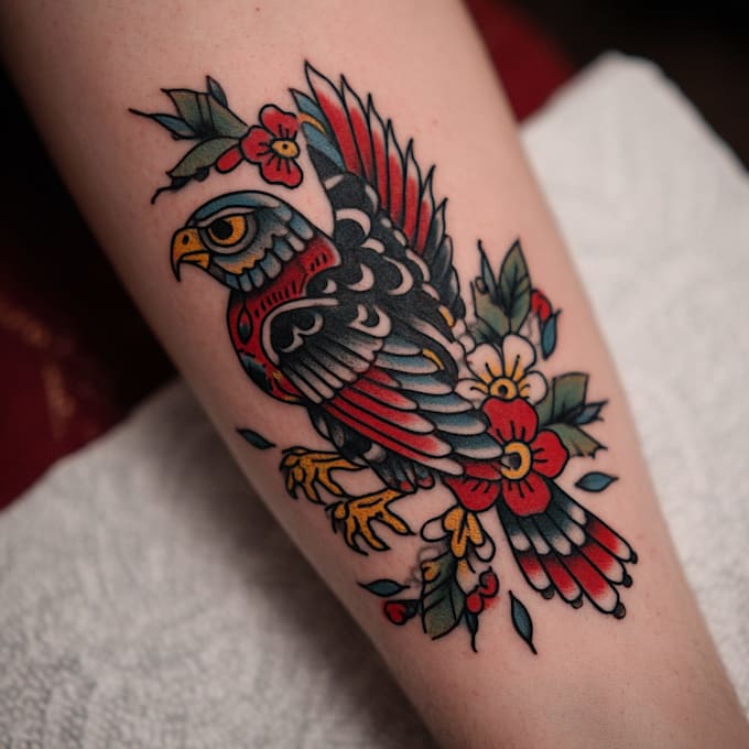 create a traditional or neo traditional tattoo design