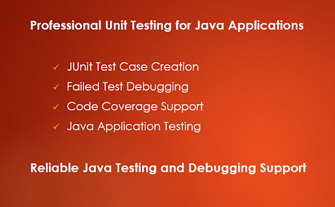 write junit test cases for java application