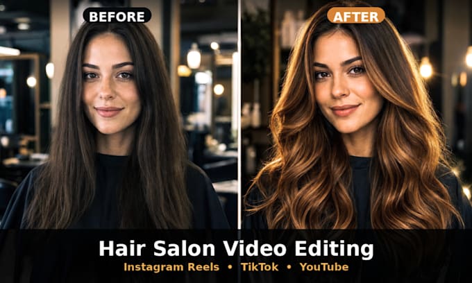 edit professional hair transformation videos for your salon