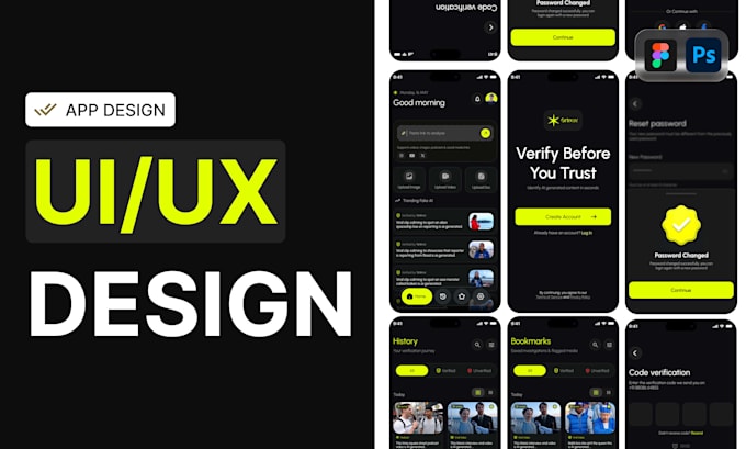 design mobile app ui ux, figma design