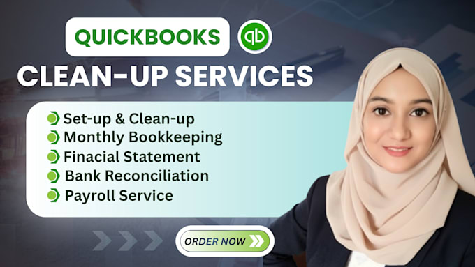 do clean up, and bank reconciliation on quickbooks