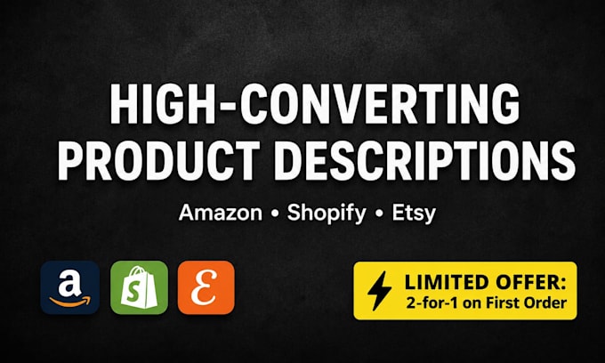 write high converting amazon shopify etsy product descriptions and seo copywrite