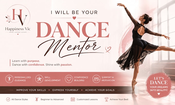 coach and mentor you in dance step by step