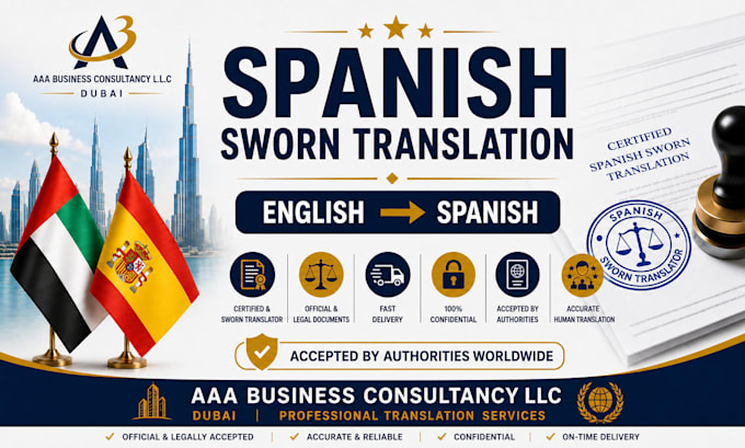 provide official spanish sworn translation services