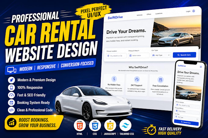 create a car rental website