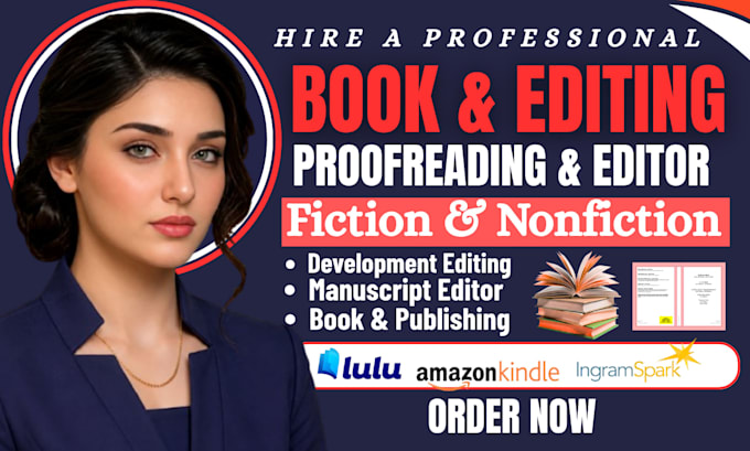 professionally book editor and proofread your ebook copy editing and formatting