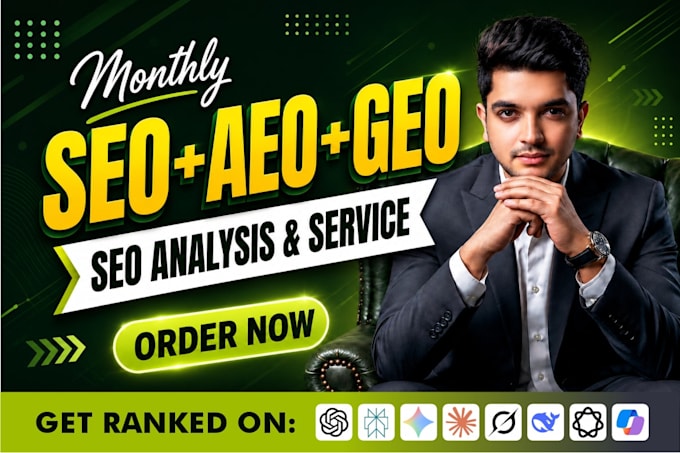 provide monthly SEO services, local, GEO, aeo, and link building