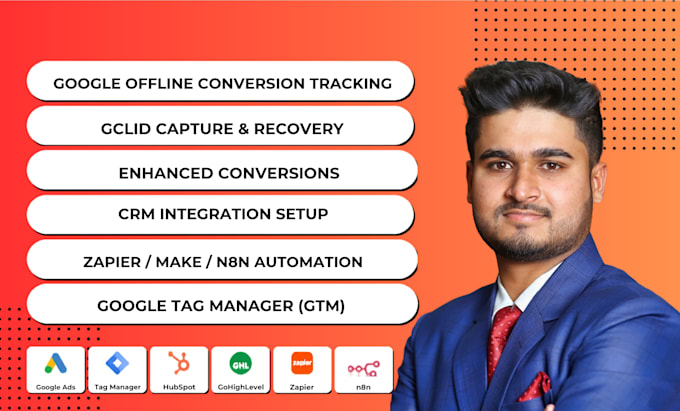 set up google ads offline conversion for hubspot and ghl CRM