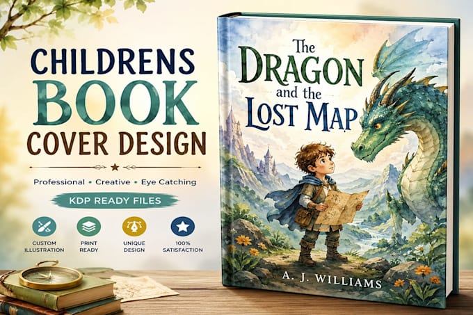 design a professional childrens book cover for amazon KDP