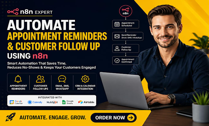 automate appointment reminders and customers follow up using n8n