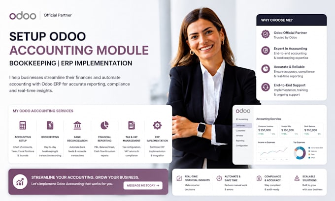 setup odoo accounting module do odoo accounting bookkeeping erp implementation