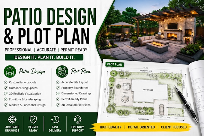 design patio layouts plot plans for your property