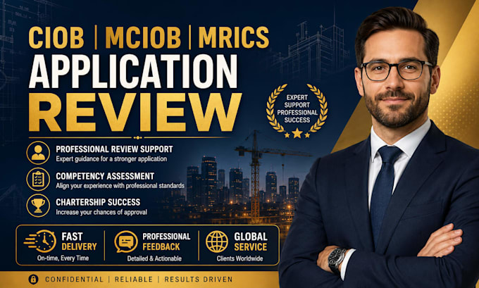 review and improve ciob mciob mrics chartership applications