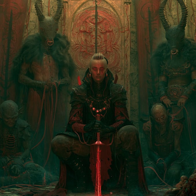 create fantasy, horror or sci fi illustrations for tcg cards